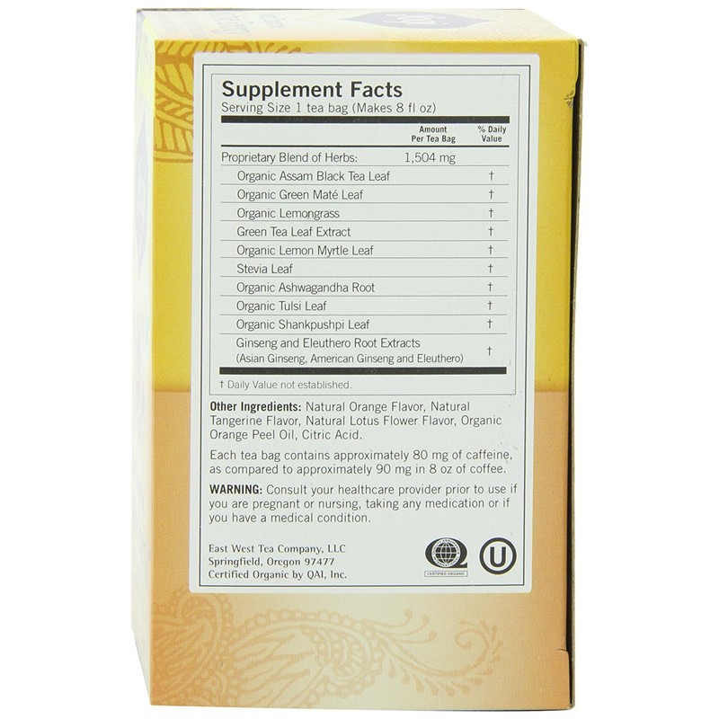 Yogi, Sweet Tangerine Positive Energy Tea, 16 Count