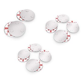 conecto CC50498 Holder Attachment Universal Magnetic Detectors Warning Smoke Alarm (Set of 10), Silver, 10er Set Magnethalterung