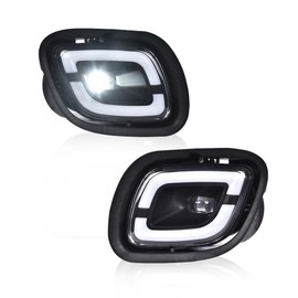 GRAND ORANGE LED Fog Lights Compatible with Freightliner Cascadia 2008-2017 (For Models Without Daytime Running Lights) Driver & Passenger Side LED Fog Lamps White Light Clear Lens Black Housing