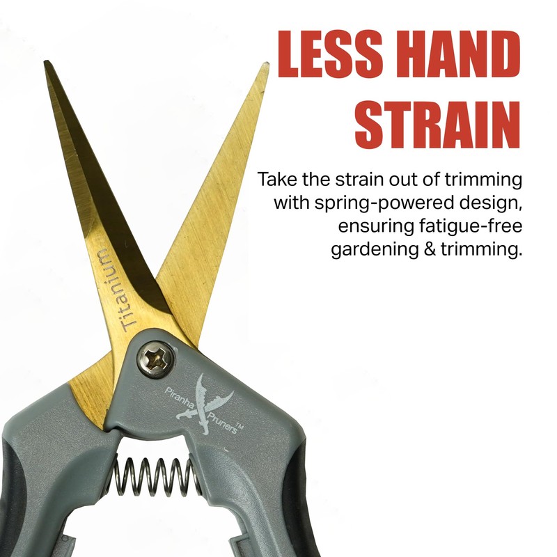 Piranha Pruner Trimming Scissors - Curved Titanium Blade