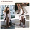 MANZI 3 Pairs Toeless Pantyhose Tights for Women Ultra Thin