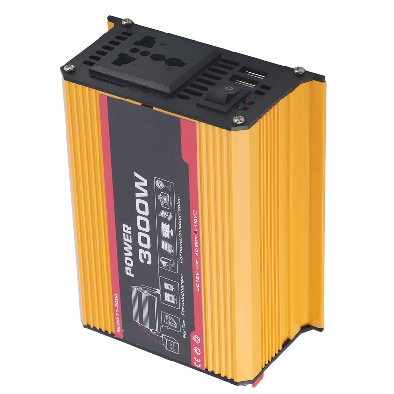 Car Inverter 3000W Dual USB Auto Power Converter Modified Sine