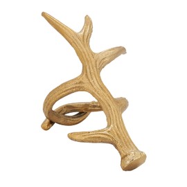 SARO LIFESTYLE Antler Napkin Rings (Set of 4), Gold, 1.5 (NR287.GL)