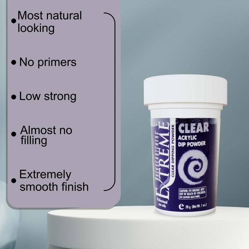 BACKSCRATCHERS Extreme Acrylic Dipping Powder Clear 1 oz.
