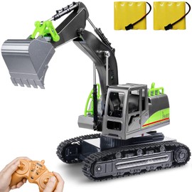 RC Excavators Toys for Boys&Girlsand Kids - Best Birthday Gift Ideas for Age 4-7 8-12 Year Old Boys&, Remote Control Construction Vehicles,PREBOX Metal Shovel 1/14 Scale, Lights and Sounds