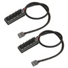 2Pcs PWM Fan Hub 5 Way 4Pin 13.8in Cable Length