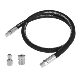 NuFlySic Pressure Washer Whip Hose Power Washer Jumper Hose for Pressure Washing 3/8 Inch NPT Quick Connect Plug Hose Reel Connector Hose, 4000 PSI, 5FT