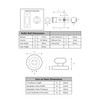 HANDLEZONE® Bathroom Toilet Door Thumb Turn and Release Bullet Round