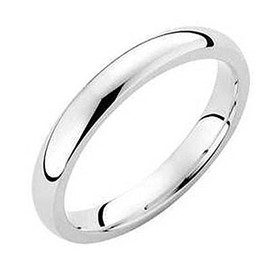 Argentium Silver Wedding Band 4mm Court Ring Size M, Made in England