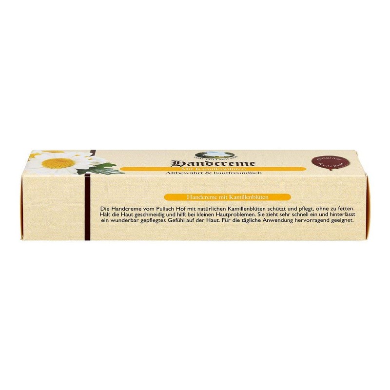 Hand cream with chamomile blossoms