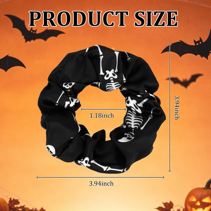 12 Pcs Halloween Hair Accessories Halloween Scrunchies for Women