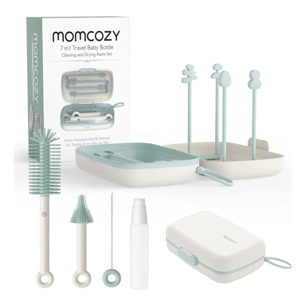 Momcozy Juego de Cepillos para Limpiar Biberones 7 En 1,