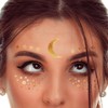 Face Tattoo Sticker Metallic Shiny Temporary Water Transfer Tattoo for