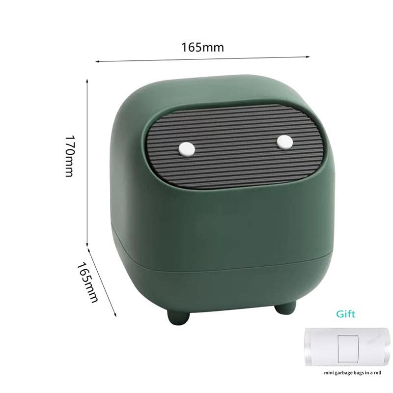 AIWE7D Small Desktop Trash Can with Lid for Desk Trash