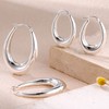 PABBEU Chunky Gold Hoop Earrings for Women, Lightweight 14k Real