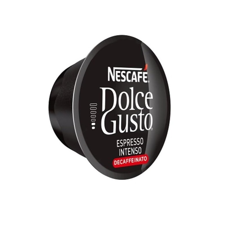 Nescafé Dolce Gusto Espresso Intenso Decaf/Decaffeinated Coffee Pods, Pack of