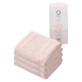 CBJAPAN Carari Earth Hair Drying Towel, 4x Water Absorbency Microfiber, Pink, Set of 3, Quick Dry (Absorbs Water in Fiber Gaps), Marshmallow Texture, Fluffy, 15.7 x 39.4 inches (40 x 100 cm)