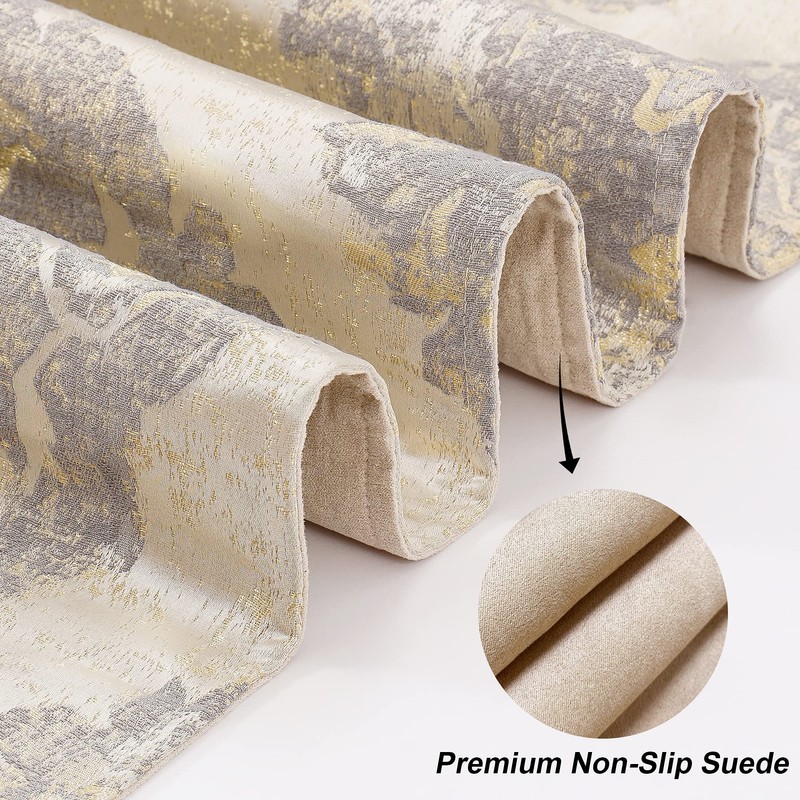TOPLUXE Table Runner with Handmade Tassels, Luxury Damask Table Runner