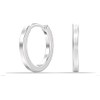 LeCalla 925 Sterling Silver Huggie Hoop Earrings Lightweight Small Chunky