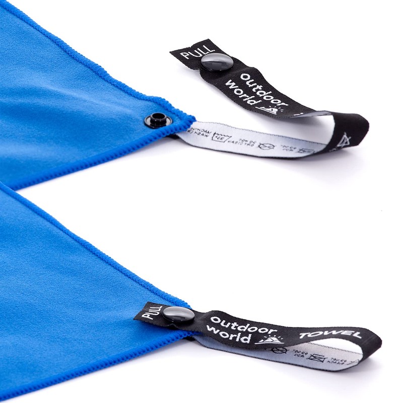Outdoor World Travel Microfibre Towel Quick Dry, Compact, Ultra Lightweight,