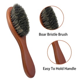 Casidoxi Bristle Cat Hair Brush for Shedding, Soft Cat Brush Wooden Handle, Short & Long Haired Cat Dog Brush Pet Grooming