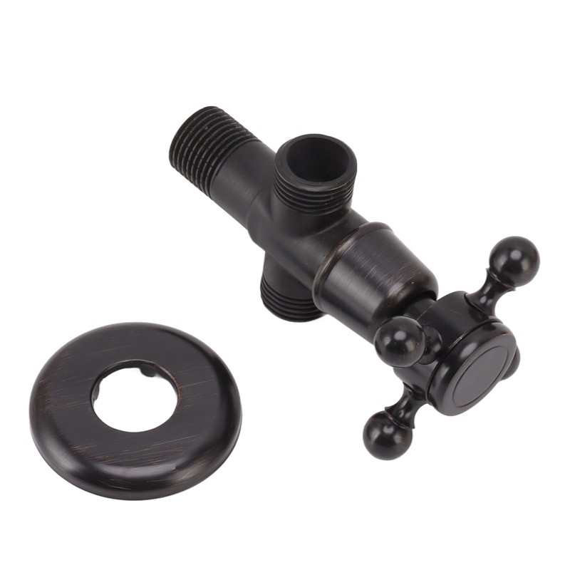 Angle Stop Valve Retro Copper Cross Handle Water Stop Valve