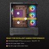 AZZA CSAZ-501B Tiara/Gaming/ATX Mid-Tower/Computer Case/Tempered Glass Panel