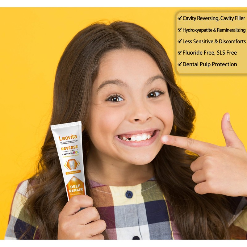 Cavity Reversing Kids Toothpaste - Hydroxyapatite Toddler Cavity Filler, Fluoride