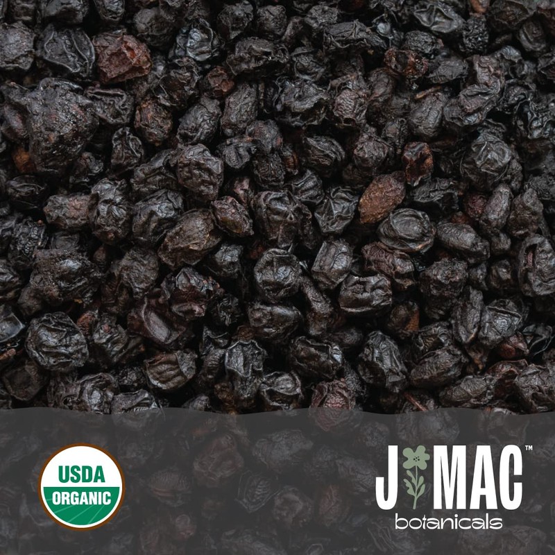 J Mac Botanicals Certified USDA - 100% Organic Dried Elderberries