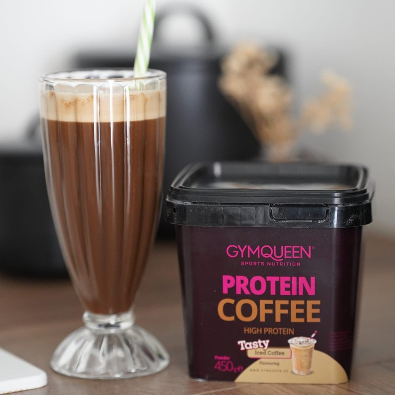 GymQueen Protein Coffee Matcha Raspberry 450 g, High Protein Coffee,