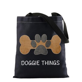 Dog Lover Shopping Bag Dog Owner Tote Bag Doggie Things Tote Bag Pet Dog Tote Bag Dog Park Shopping Bag Doggie Gift (DOGGIE THINGS blk CA)