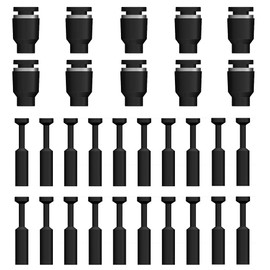 30 pcs 1/4 inch Pneumatic Cap Style Plug Fitting,Push-to-Connect Fitting Plug For 1/4 pneumatic tube and pneumatic fittings