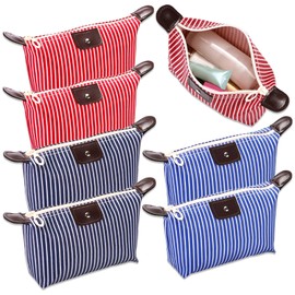 6 PCS Makeup Bags Travel Toiletry Bag Pouch Purse Mini Make Up Bags Zipper Pouch Cosmetic Bag Makeup Bag for Handbag Travel Accessory for Women Girls Travel Essentials