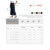 Les umes Womens Linen Wide Leg Cropped Pants High Elastic