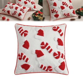 Christmas Cushion Cover, Christmas Cushion, Christmas Cushion with Filling, Cushion Christmas Cushion for Couch, Modern Minimalist Christmas 3D Plush Cushion (1 Piece, 45 x 45 cm)