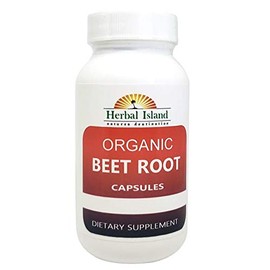 Herbal Island Organic Beet Root Capsules - 60 Count 500mg Each
