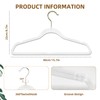 JohneyRulu Clear Plastic Hangers 20-Pack - Non-Slip Coat/Clothes Hangers with