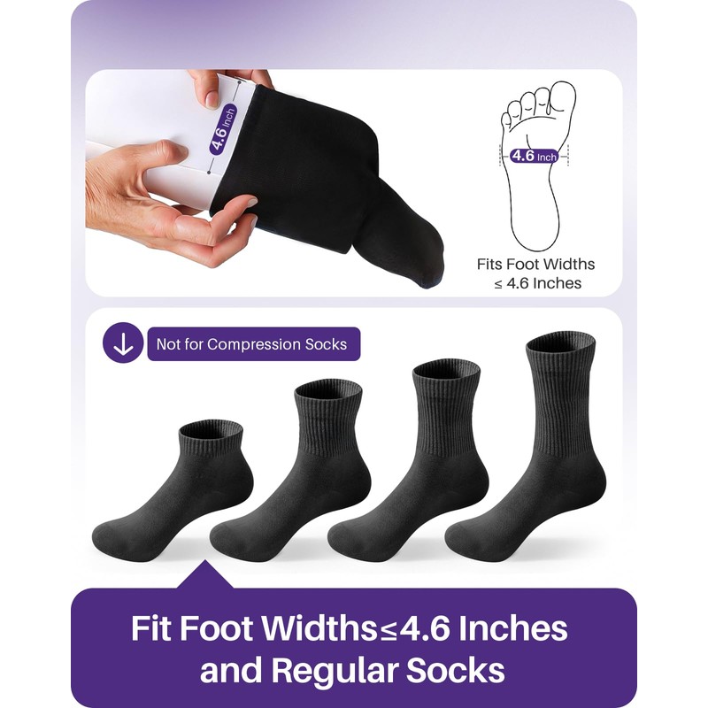 KEKOY 4.6INCH Sock Aid for Putting on Socks, Wide Sock