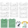 Set of 12 T-Shirt Alignment Ruler, T-Shirt Guide Ruler, T-Shirt