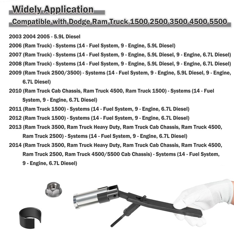 ROUTEKING 9010 Fuel Injector Remover Puller Fit for 5.9L 6.7L