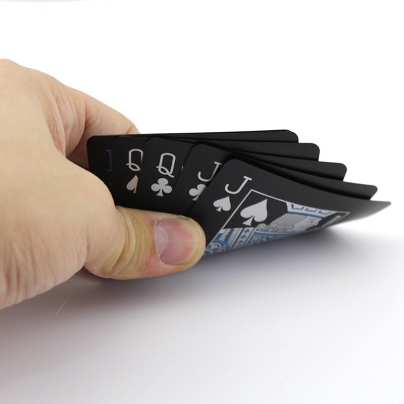 black playing cards black plastic play poker magic millionaire magic