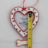 Kurt Adler Dog Heart Picture Frame - Bone Dangle and