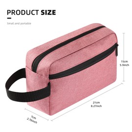 Icramsy Travel Toiletry bag Toiletry bag for women men Hanging Cosmetic bag Travel accessories for Women Men (Dusky pink)