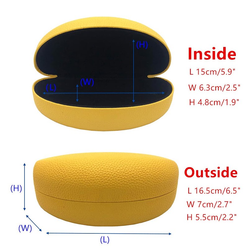 CHZZMS 2 PACK Large Hard Shell Sunglasses Case, Protective Case