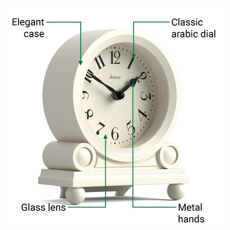 Jones Clocks® Maida Vale mantel clock | Small traditional desk