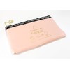 Delfino Peanuts Clear P with Pen Case Snoopy Pink P