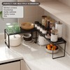 Magheo Expandable Kitchen Countertop Organizer, 2 Pack Stackable Cabinet Shelf