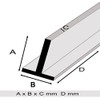 SixBros. Aluminium T-Profile Rail Rolled Blank Aluminium Profile 40 x