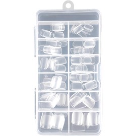 Nail Tips for Kids, Set of 120, Small, Elementary School Students, 10 Sizes, Clear, Nail Supplies, For Small Nails, DIY, Short Nail Decoration, Girls, Storage Case Included