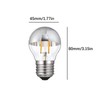 G45 G14 Globe Half Chrome Light Bulb 2W Dimmable G45